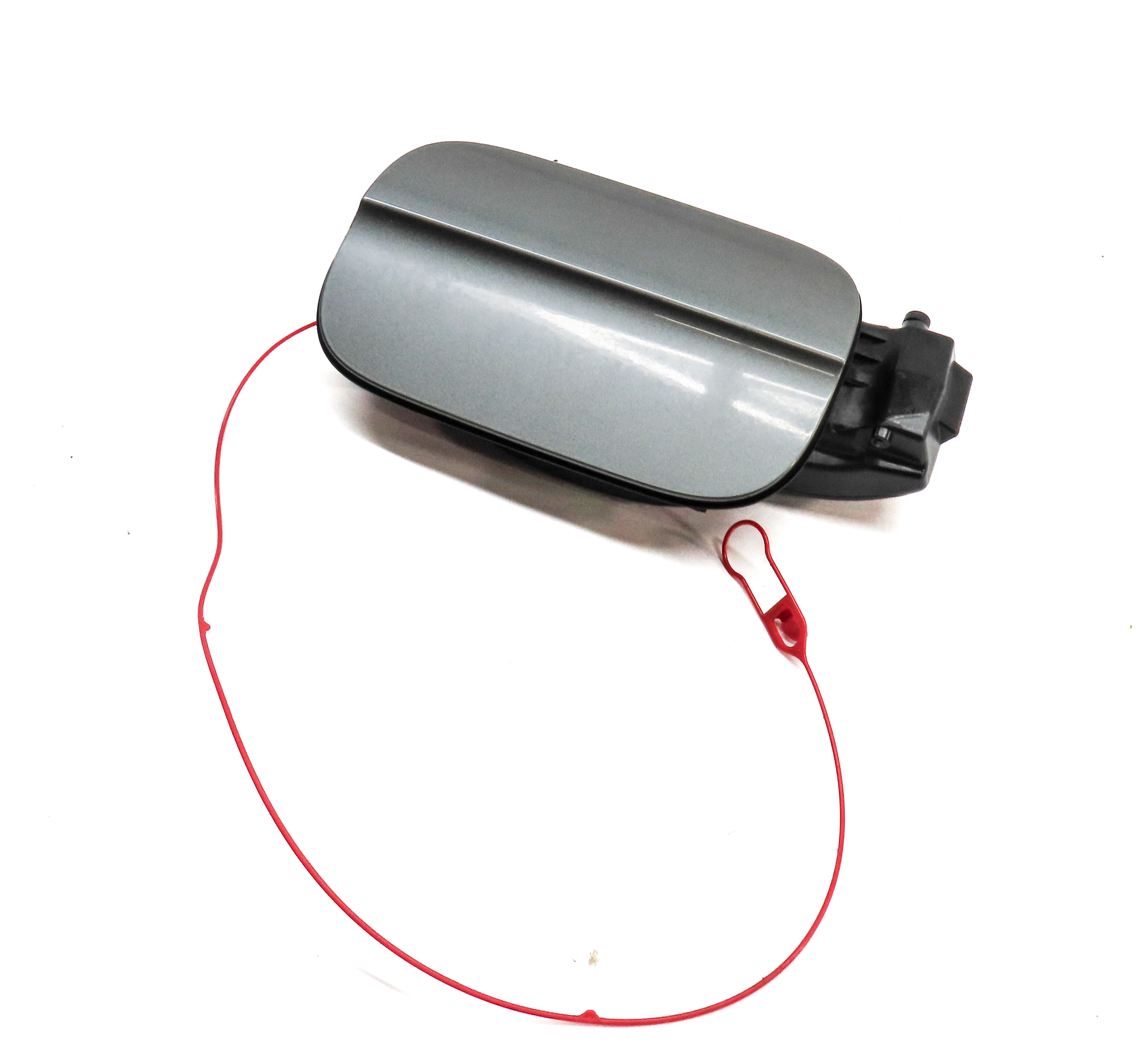 2010-2015 AUDI Q7 (4L) FUEL TANK DOOR LID COVER TRIM w/ HOUSING (Gray) — exact item pictured